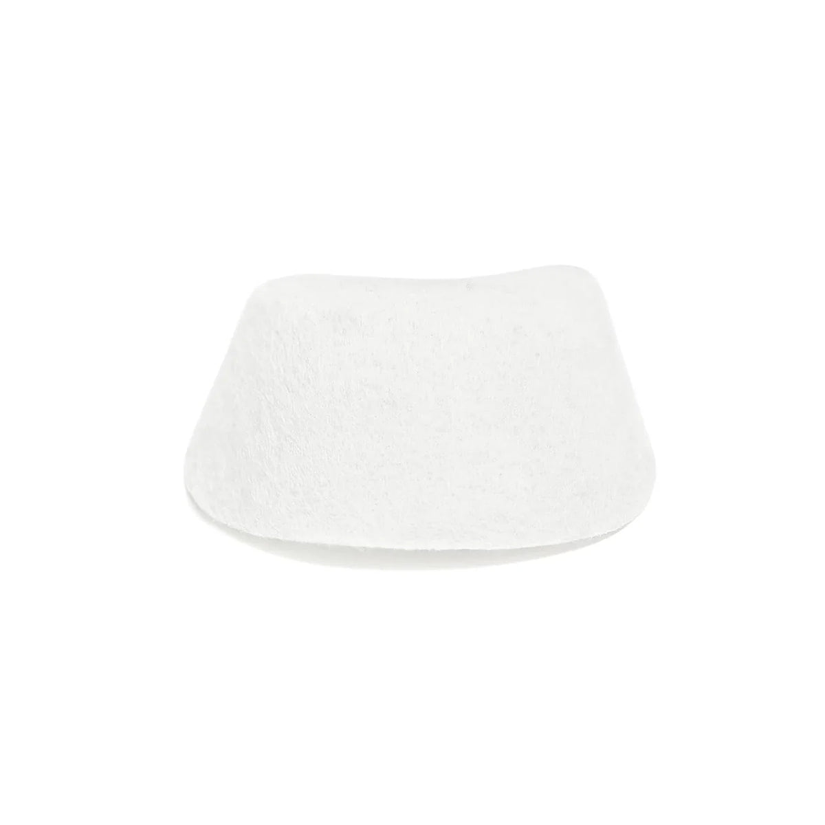 A white, contoured CPAP filter insert shown from a top-down view on a solid white background.