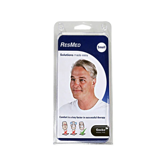 ResMed Gecko nasal pad small size in retail packaging for CPAP therapy comfort