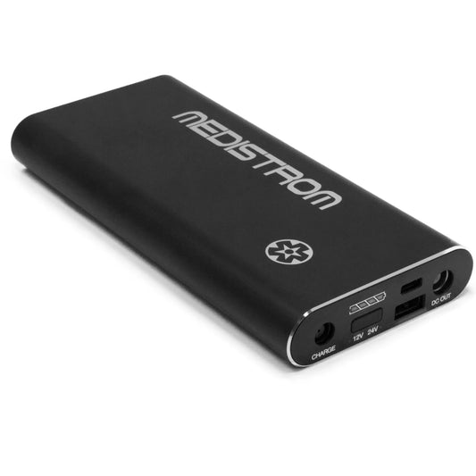 Angled View of Charcoal Colored CPAP Battery