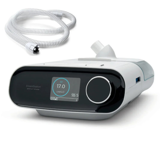 Philips Respironics DreamStation ST30 BiPAP machine with integrated heated humidifier for advanced sleep therapy.