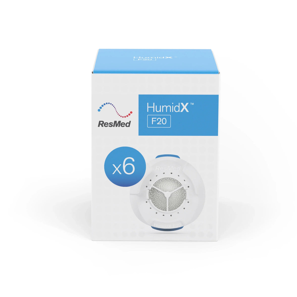 ResMed AirMini HumidX F20 six-pack of waterless humidification cartridges for compatible F20 CPAP masks