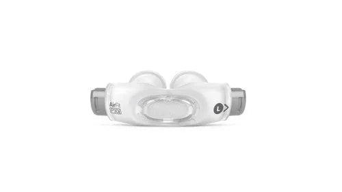 Nasal CPAP mask cushion for sleep apnea therapy on white background