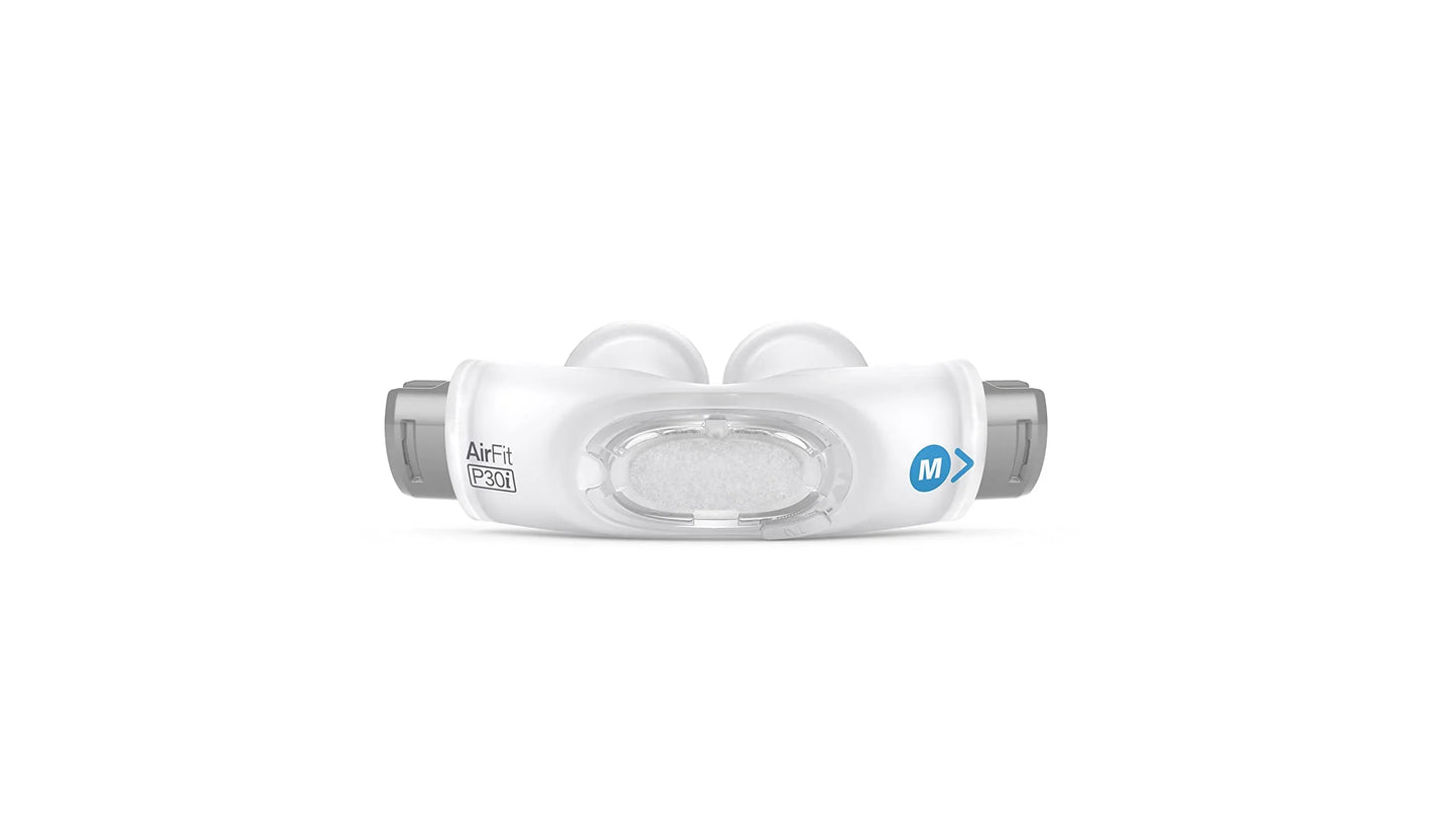 ResMed AirFit P30i CPAP nasal pillows mask cushion, size medium, white and grey