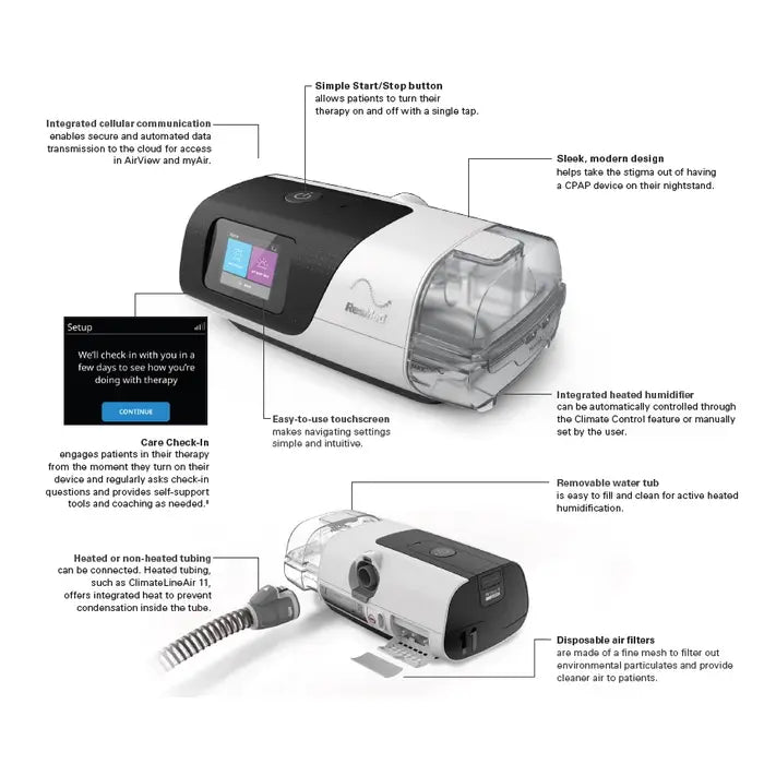 ResMed AirSense 11 Auto CPAP with Heated Tube and Humidifier