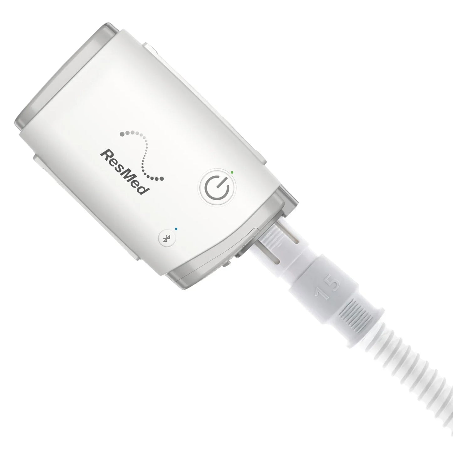 Image that shows the machine connected with the tube. 