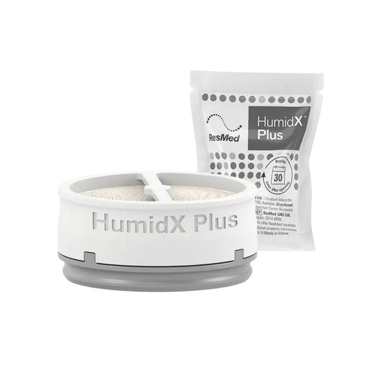 ResMed HumidX Plus CPAP humidifier filter and packaging