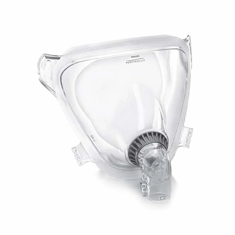 Philips Respironics FitLife full face CPAP mask for sleep apnea therapy, clear plastic design