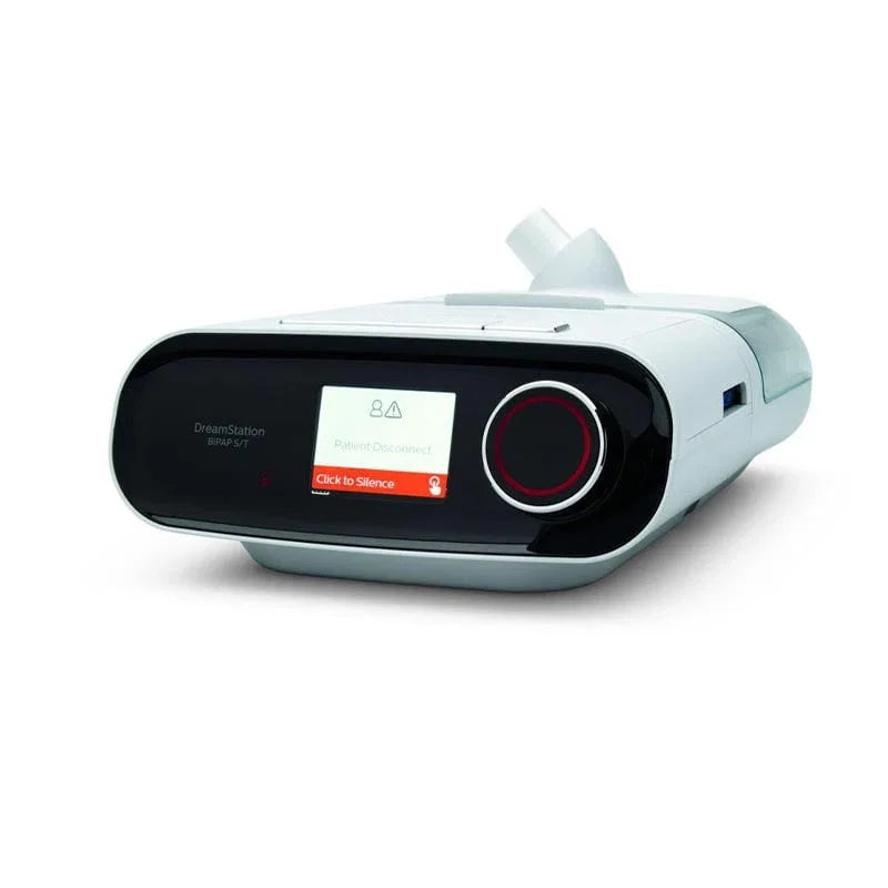 Philips Respironics DreamStation ST30 BiPAP machine with advanced S/T therapy modes and modern design.