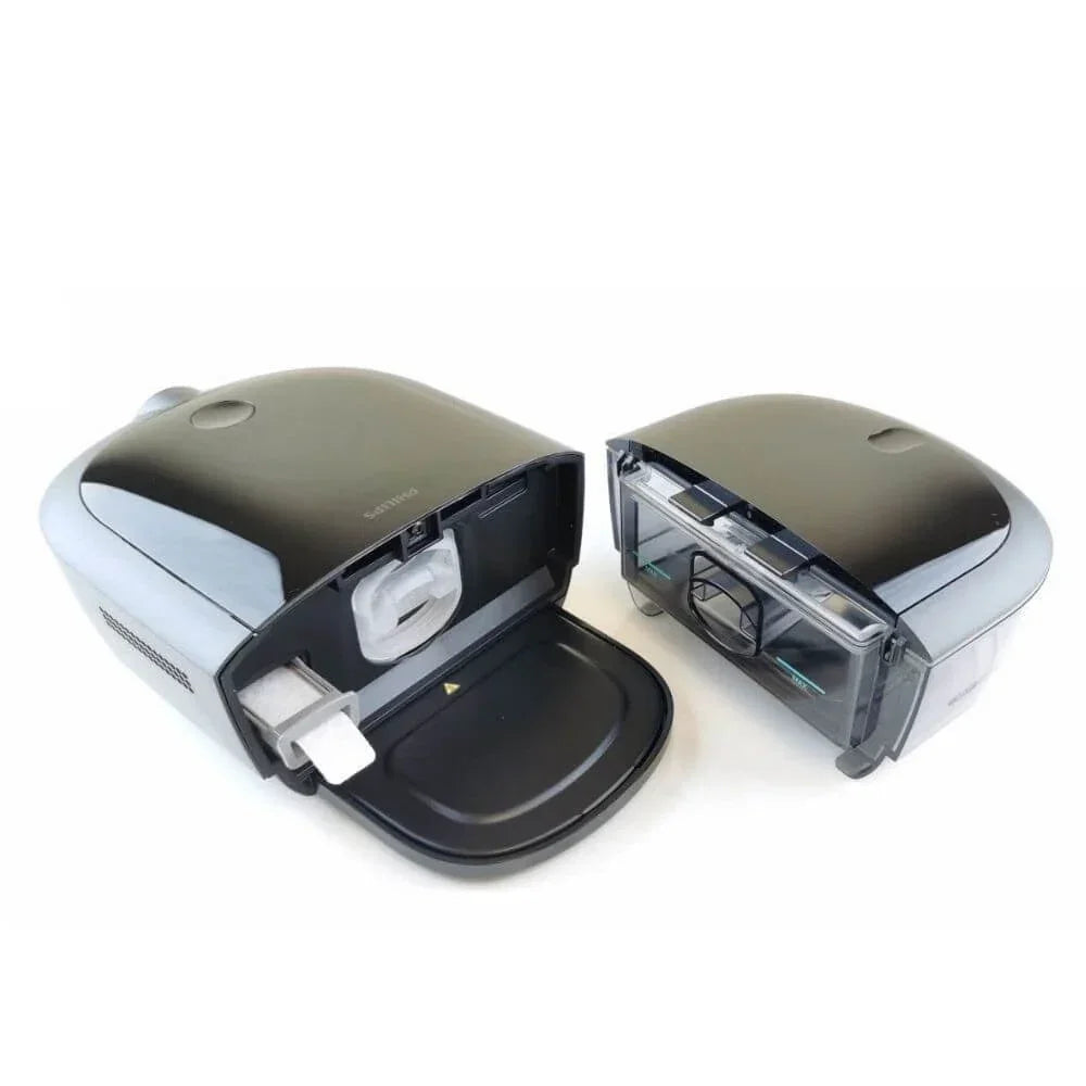 Portable Philips Respironics DreamStation 2 Auto CPAP machine with sleek and compact design.