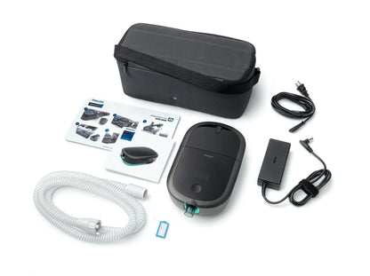 Kit view of the Philips Respironics DreamStation 2 sleep apnea machine with modern design.