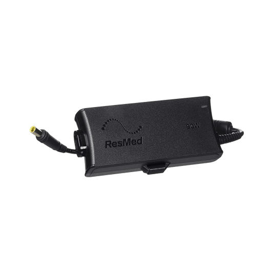 Original ResMed AirSense 10 90 Watt AC power adapter designed for CPAP therapy devices and home use.