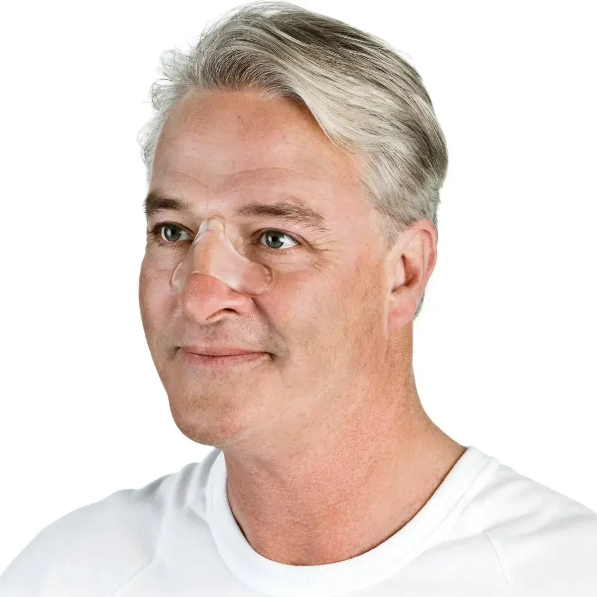 Image of Man With ResMed Gecko Nasal Pad On