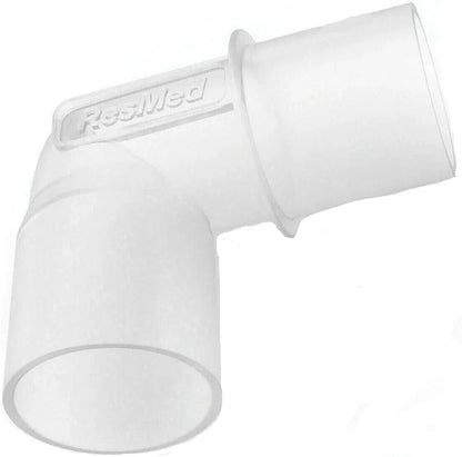 CLose up of the Resmed tube elbow