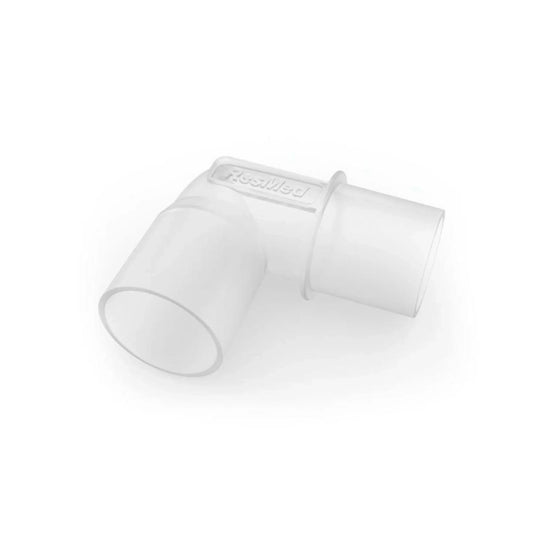 Full view of the resmed tube elbow