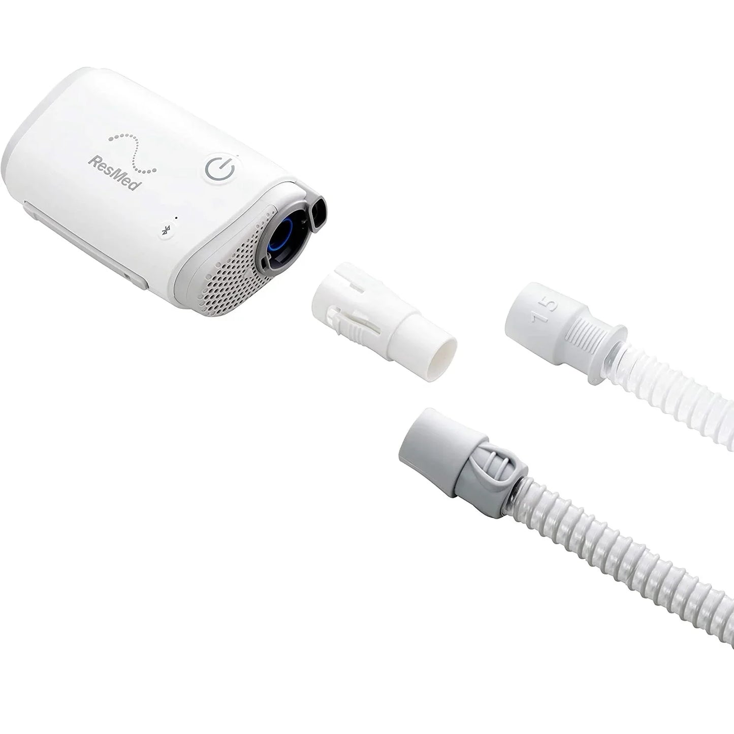 image shows the standard tube connector with a standard tube for the ResMed Air mini