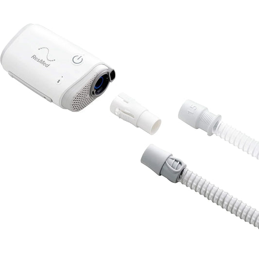 image shows the standard tube connector with a standard tube for the ResMed Air mini
