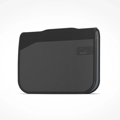 a grey CPAP machine bag on white background