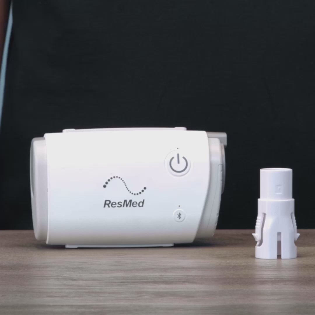 Video showing how the standard tube airmini connects to the resmed air mini machine