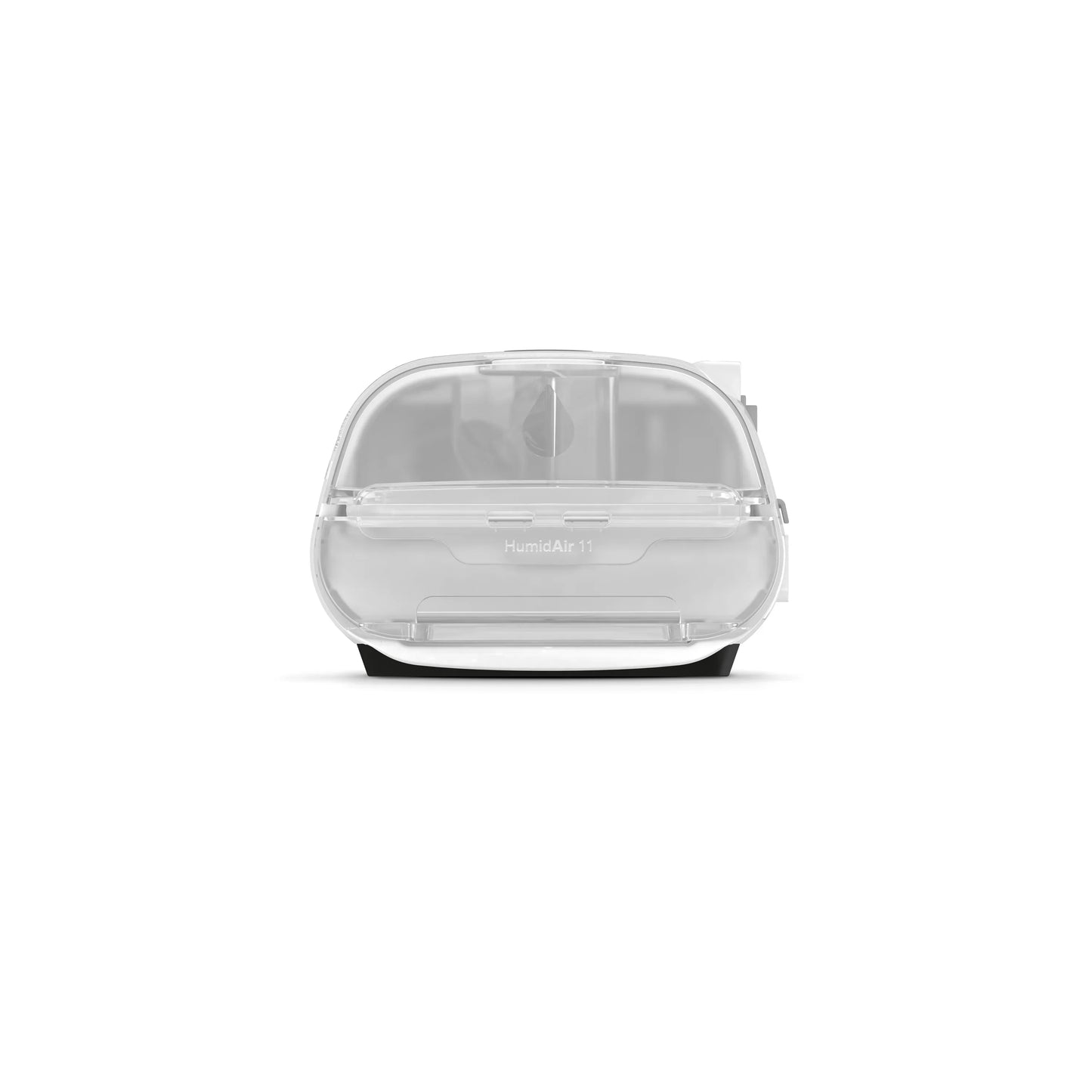 ResMed AirSense 11 AutoSet CPAP machine right side view with HumidAir heated humidifier